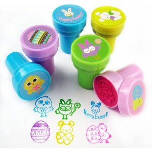 Tiny Mills 12 Pcs Self-Inking Easter Stampers For Kids - Fun & Colorful Set
